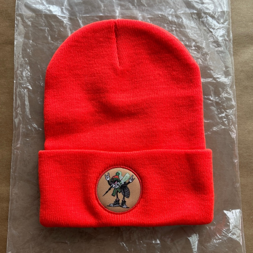 Foo Fighters Orange Beanie with Embroidered Patch